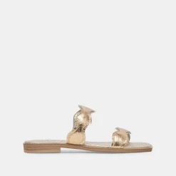 ILVA SANDALS GOLD DISTRESSED LEATHER^Dolce Vita Hot