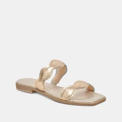 ILVA SANDALS GOLD DISTRESSED LEATHER^Dolce Vita Hot