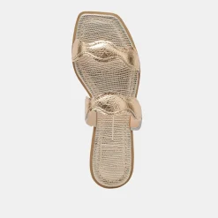 ILVA SANDALS GOLD DISTRESSED LEATHER^Dolce Vita Hot