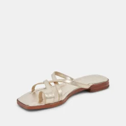 INDIGO SANDALS GOLD DISTRESSED LEATHER^Dolce Vita Sale