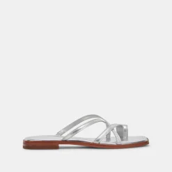 INDIGO SANDALS SILVER DISTRESSED LEATHER^Dolce Vita Clearance