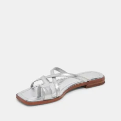 INDIGO SANDALS SILVER DISTRESSED LEATHER^Dolce Vita Clearance