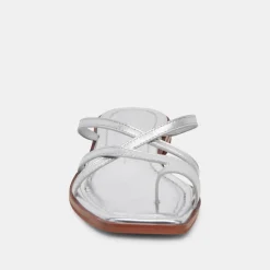 INDIGO SANDALS SILVER DISTRESSED LEATHER^Dolce Vita Clearance