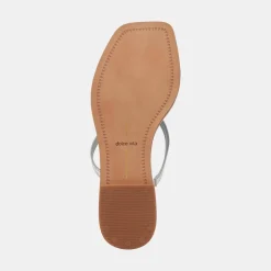 INDIGO SANDALS SILVER DISTRESSED LEATHER^Dolce Vita Clearance