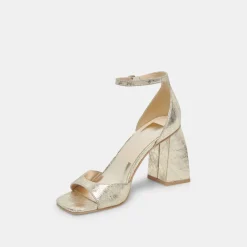 JANEY HEELS PLATINUM DISTRESSED LEATHER^Dolce Vita Sale