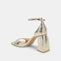 JANEY HEELS PLATINUM DISTRESSED LEATHER^Dolce Vita Sale