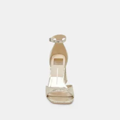 JANEY HEELS PLATINUM DISTRESSED LEATHER^Dolce Vita Sale