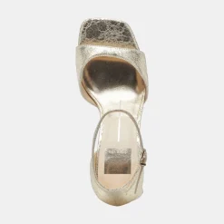 JANEY HEELS PLATINUM DISTRESSED LEATHER^Dolce Vita Sale