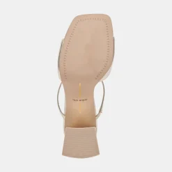 JEMMY HEELS LIGHT GOLD CRINKLE PATENT^Dolce Vita Outlet
