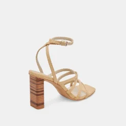 JENKO HEELS LT NATURAL RAFFIA^Dolce Vita Online