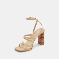JENKO HEELS LT NATURAL RAFFIA^Dolce Vita Online