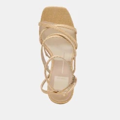 JENKO HEELS LT NATURAL RAFFIA^Dolce Vita Online