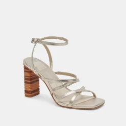 JENKO HEELS PLATINUM METALLIC LEATHER^Dolce Vita Hot
