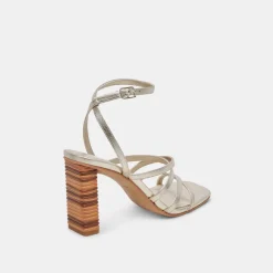 JENKO HEELS PLATINUM METALLIC LEATHER^Dolce Vita Hot