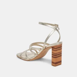 JENKO HEELS PLATINUM METALLIC LEATHER^Dolce Vita Hot