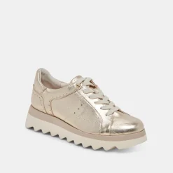 JORGIE SNEAKERS PLATINUM METALLIC LEATHER^Dolce Vita Fashion
