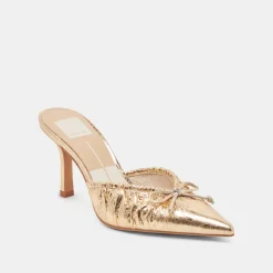 KAIRI HEELS GOLD DISTRESSED LEATHER^Dolce Vita Discount