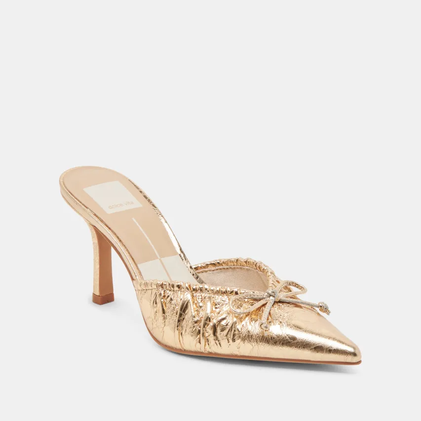 KAIRI HEELS GOLD DISTRESSED LEATHER^Dolce Vita Discount