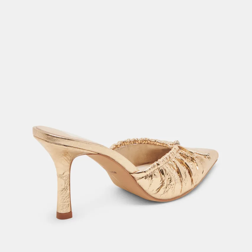KAIRI HEELS GOLD DISTRESSED LEATHER^Dolce Vita Discount