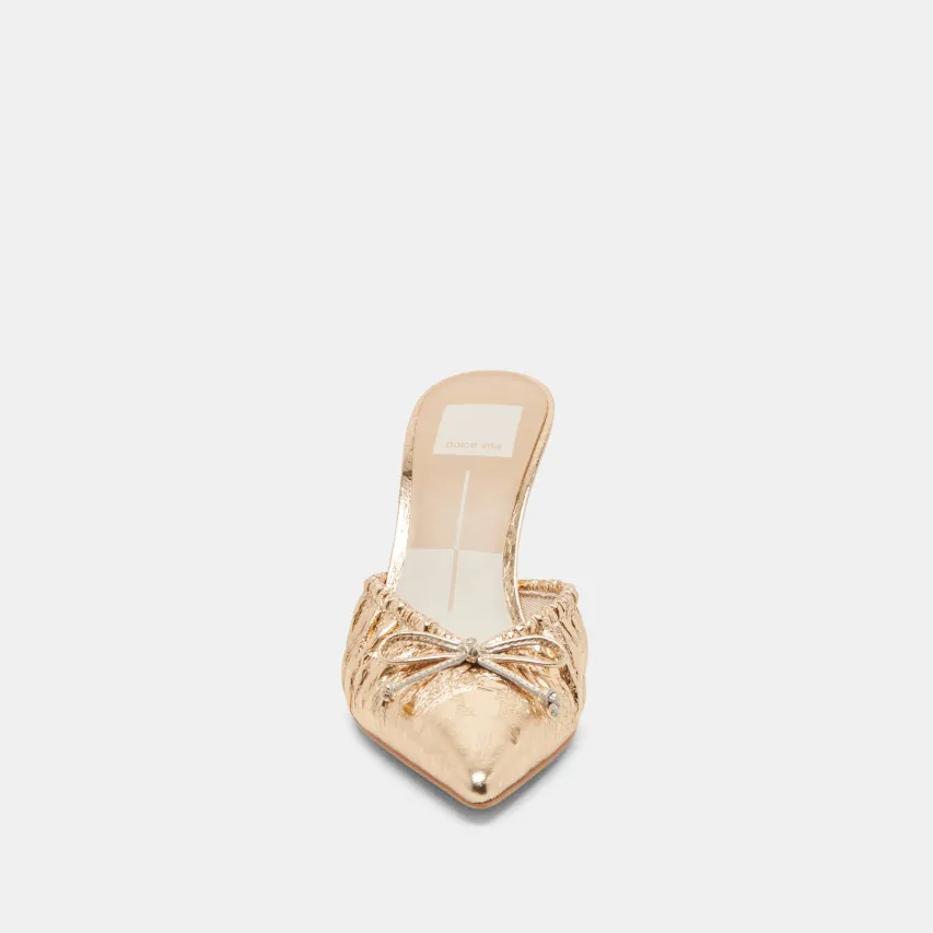 KAIRI HEELS GOLD DISTRESSED LEATHER^Dolce Vita Discount