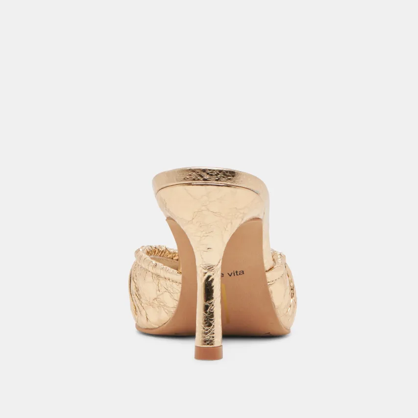 KAIRI HEELS GOLD DISTRESSED LEATHER^Dolce Vita Discount
