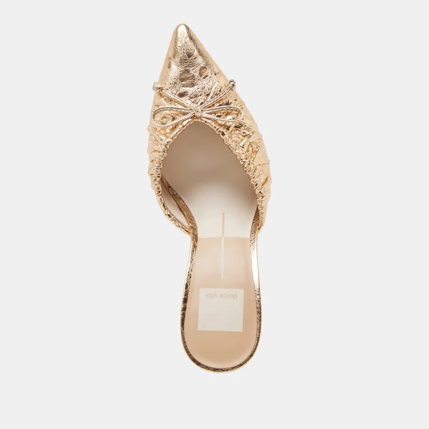 KAIRI HEELS GOLD DISTRESSED LEATHER^Dolce Vita Discount