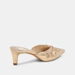 KAIRI MID HEELS GOLD DISTRESSED LEATHER^Dolce Vita Clearance