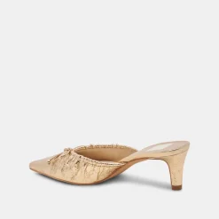 KAIRI MID HEELS GOLD DISTRESSED LEATHER^Dolce Vita Clearance