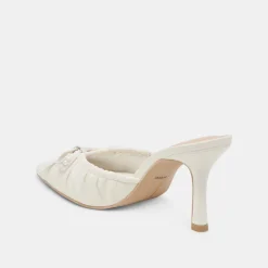 KAIRI PEARL HEELS WHITE CRINKLE PATENT^Dolce Vita Clearance
