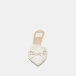KAIRI PEARL HEELS WHITE CRINKLE PATENT^Dolce Vita Clearance