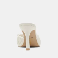 KAIRI PEARL HEELS WHITE CRINKLE PATENT^Dolce Vita Clearance