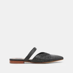 KALINE FLATS ONYX RAFFIA^Dolce Vita Fashion