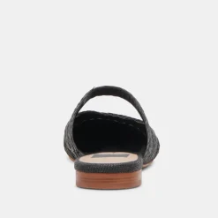 KALINE FLATS ONYX RAFFIA^Dolce Vita Fashion