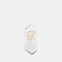 KAMRA PEARL HEELS TRUE WHITE SATIN^Dolce Vita Hot