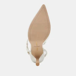 KAMRA PEARL HEELS TRUE WHITE SATIN^Dolce Vita Hot