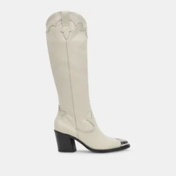 KAMRYN BOOTS OFF WHITE LEATHER^Dolce Vita Fashion