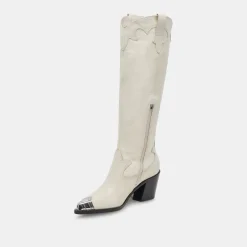 KAMRYN BOOTS OFF WHITE LEATHER^Dolce Vita Fashion