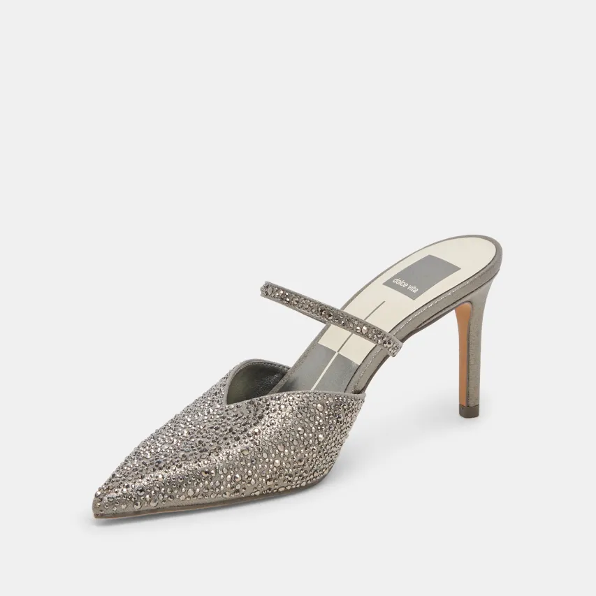 KANIKA CRYSTAL HEELS GUNMETAL FABRIC^Dolce Vita Discount