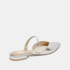 KANIKA FLATS SILVER DISTRESSED LEATHER^Dolce Vita Clearance