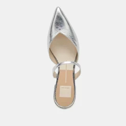 KANIKA FLATS SILVER DISTRESSED LEATHER^Dolce Vita Clearance