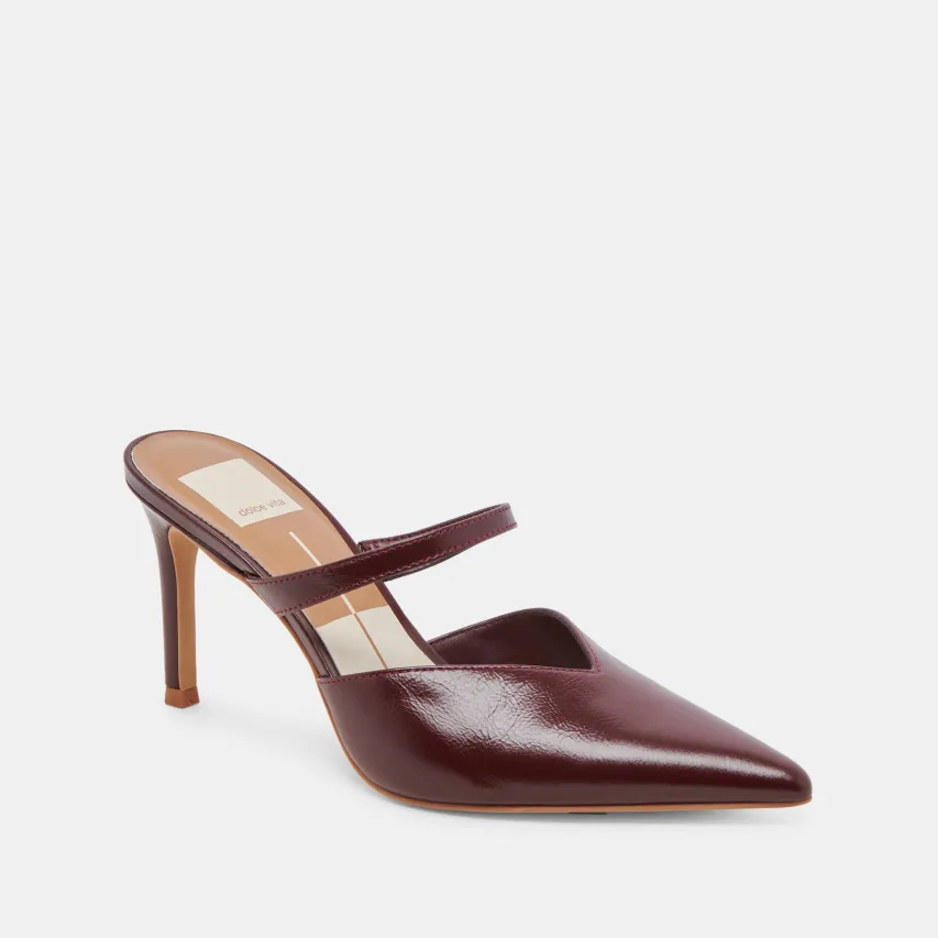 KANIKA HEELS BURGUNDY CRINKLE PATENT^Dolce Vita Discount