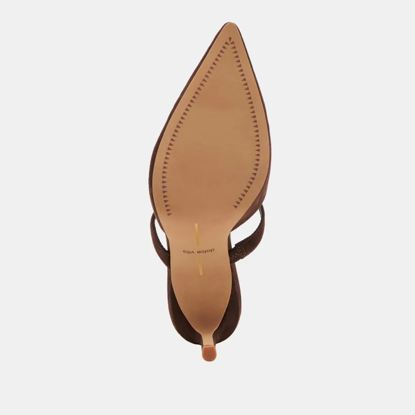 KANIKA HEELS DK BROWN SUEDE^Dolce Vita Hot