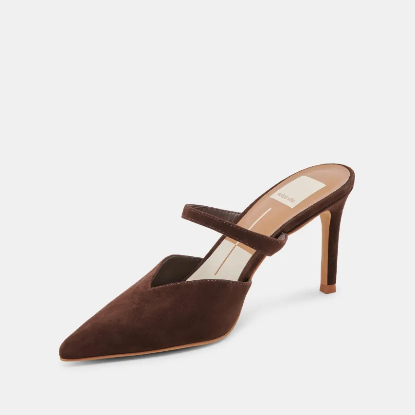 KANIKA HEELS DK BROWN SUEDE^Dolce Vita Hot