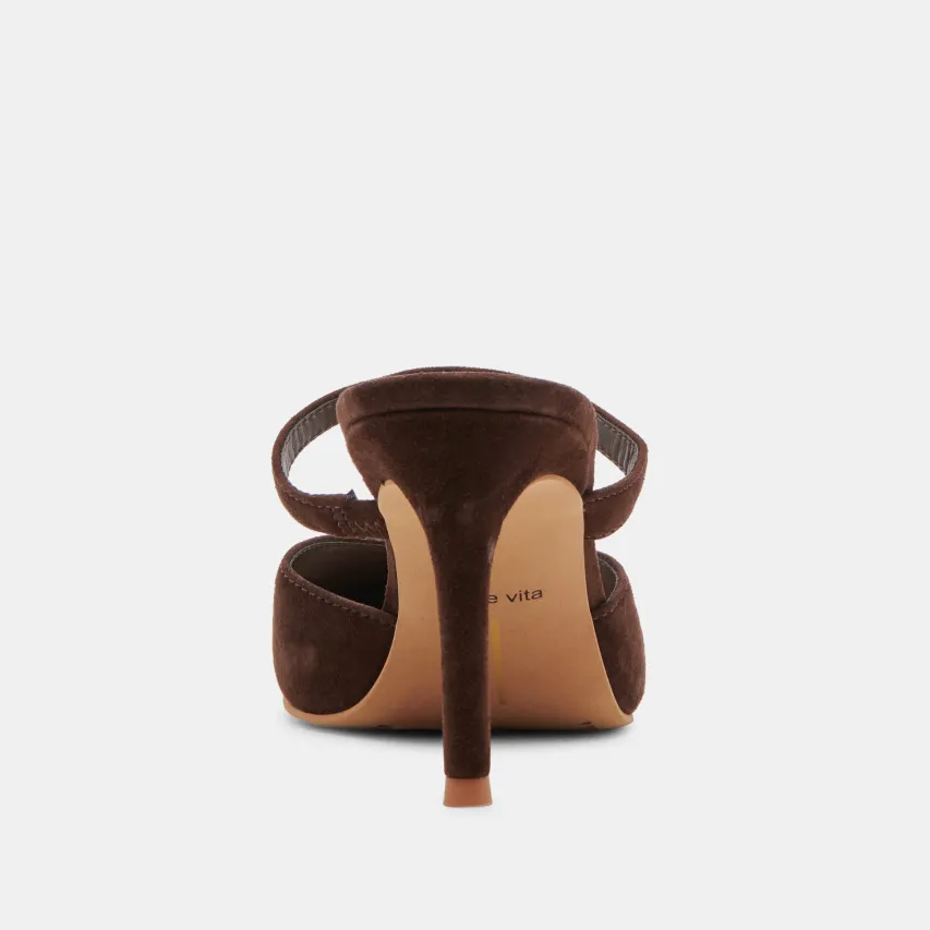 KANIKA HEELS DK BROWN SUEDE^Dolce Vita Hot