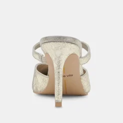 KANIKA HEELS PLATINUM DISTRESSED LEATHER^Dolce Vita Online