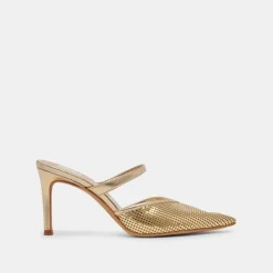 KANIKA MESH HEELS GOLD METALLIC MESH^Dolce Vita Outlet