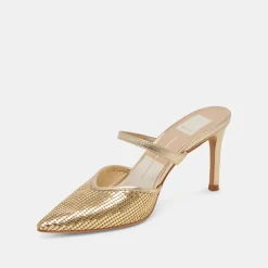 KANIKA MESH HEELS GOLD METALLIC MESH^Dolce Vita Outlet