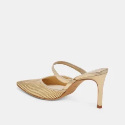 KANIKA MESH HEELS GOLD METALLIC MESH^Dolce Vita Outlet