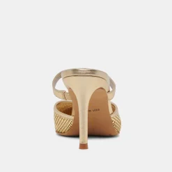 KANIKA MESH HEELS GOLD METALLIC MESH^Dolce Vita Outlet
