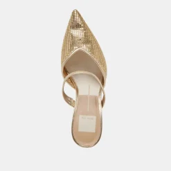 KANIKA MESH HEELS GOLD METALLIC MESH^Dolce Vita Outlet
